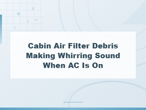 Cabin Air Filter Debris Making Whirring Sound When Ac Is on